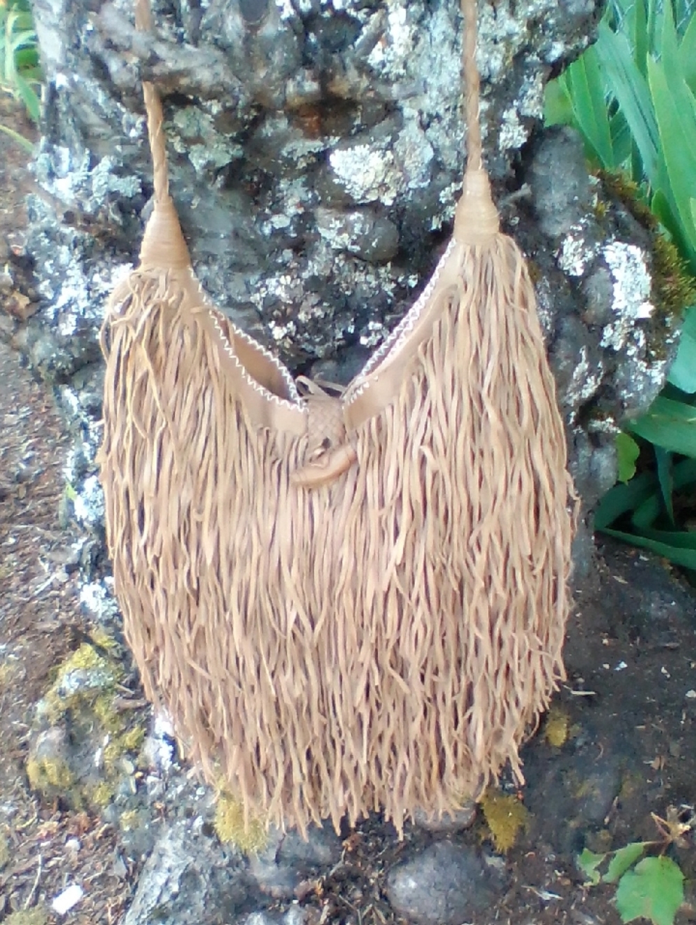 Fringed Shoulder Bag in Tan - Casual Boho Chic